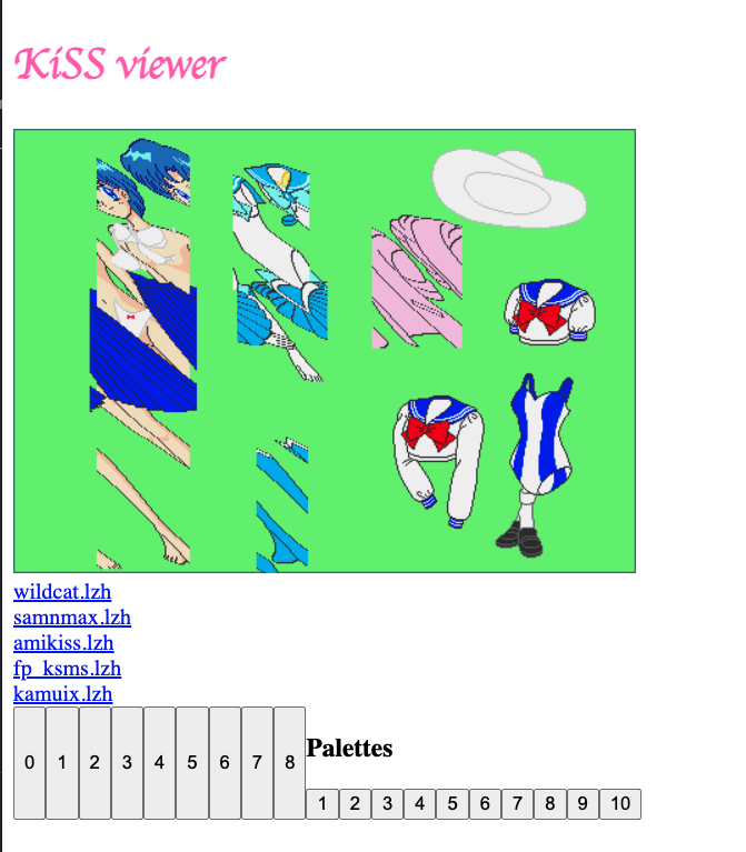 amikiss.lzh, a legacy KiSS set; odd width cels are distorted